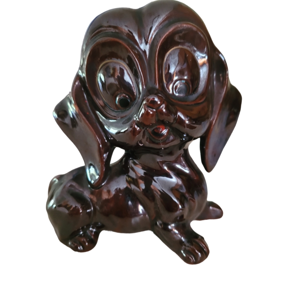 Ceramic glazed dog made in Japan